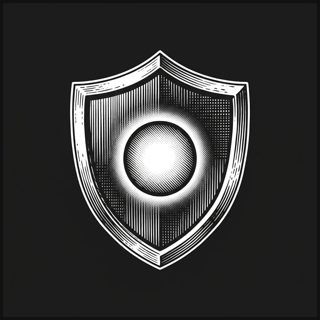Wordless minimalist vector check shield representing completed verification and brand capital safety
