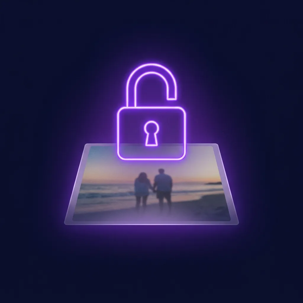 Ephemeral sharing lock icon