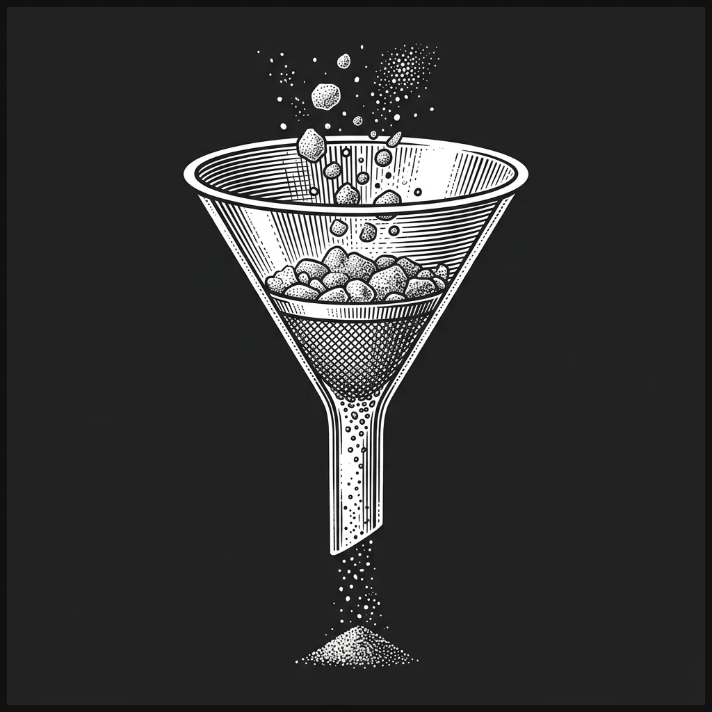 Funnel filter representing middle of funnel consideration vetting
