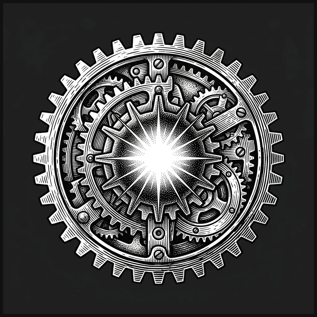 Mechanical interlocking gear representing bottom of funnel conversion execution