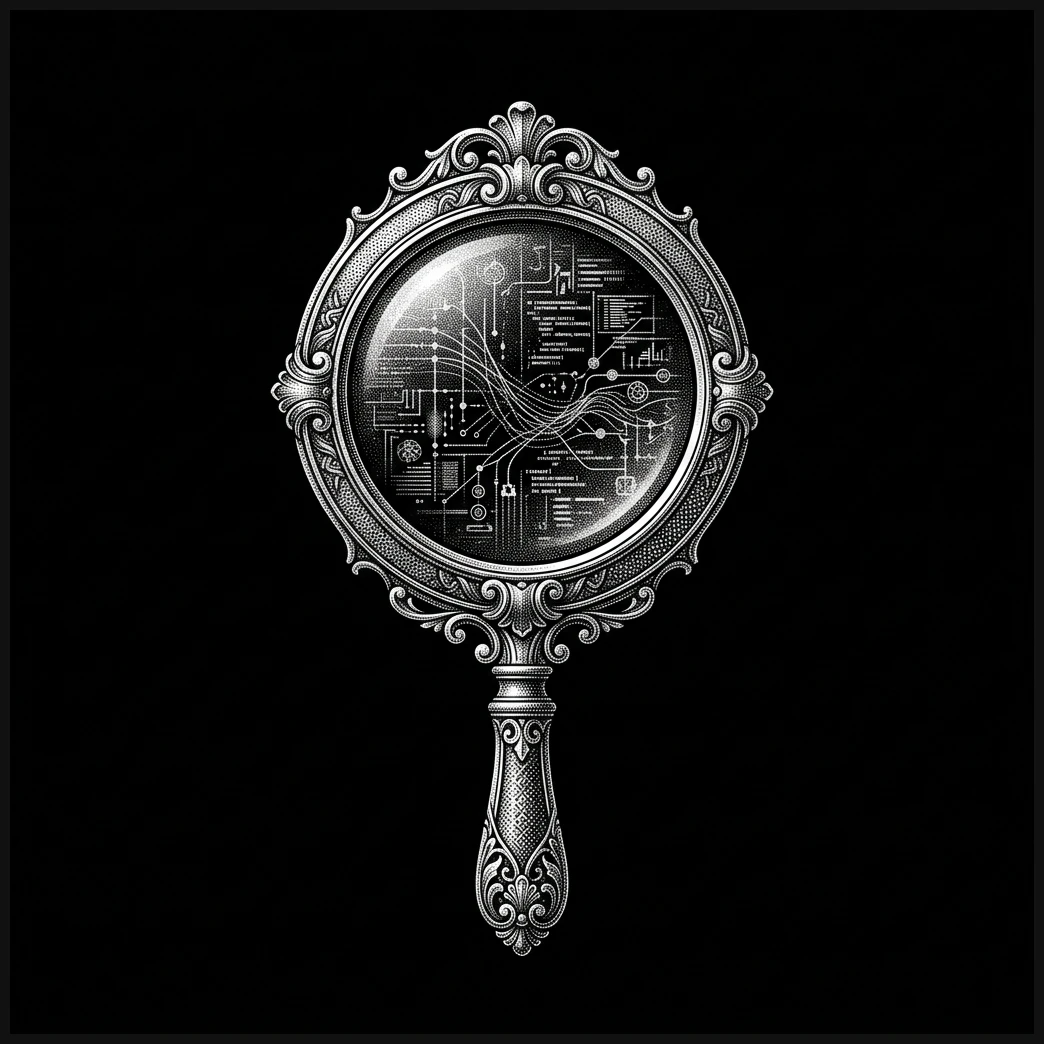 A magnifying lens symbolizing deep analysis of visual engagement ratios