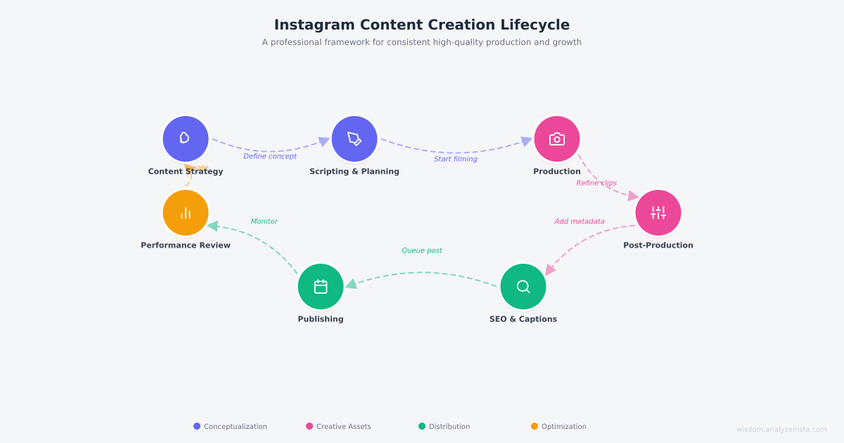 Instagram Content Creation Lifecycle — Wisdom by AnalyzeInsta